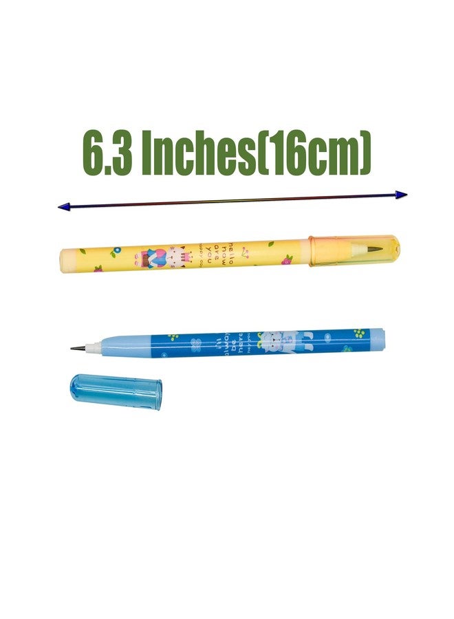 Lopenle Stacking Pencils Rabbit Pencil Novelty Bunny Cats Stackable Pencils Animal Pencil 12 Pieces With 64 Extra Refills For School Office - Image 2
